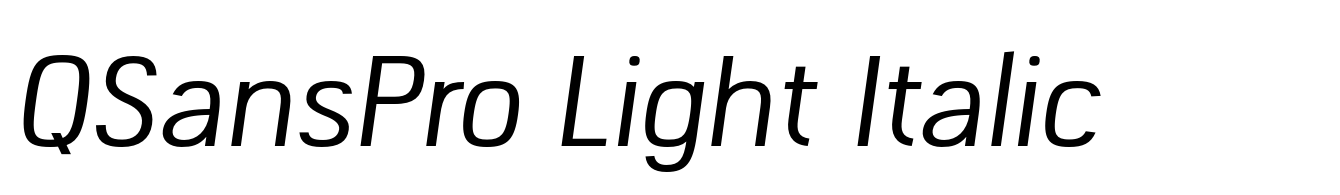 QSansPro Light Italic